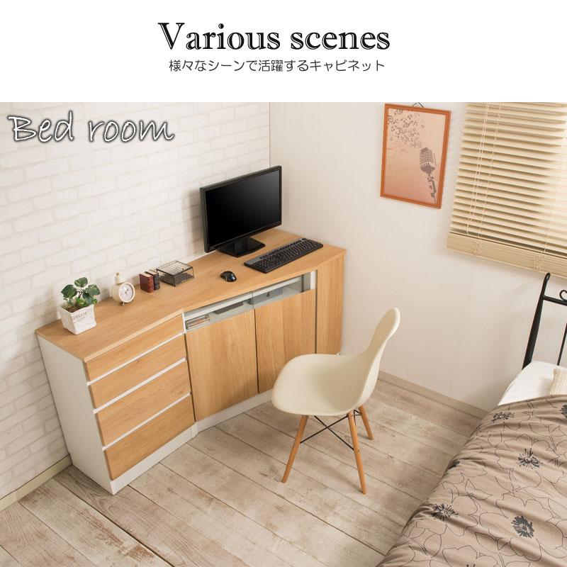 コーナーテレビボード 右壁付けタイプ 幅99.5cm 日本製 ナチュラル テレビ台 テレビラック テレビボード コーナーテレビ台 北欧 おしゃれ カントリー 和モダン | ブランド登録なし | 10