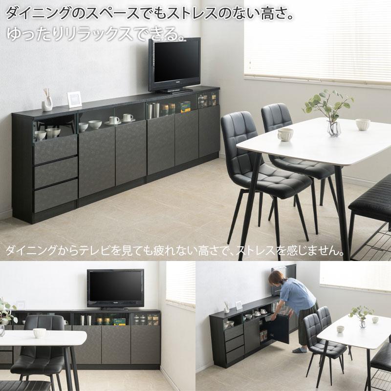 薄型リビングボード 完成品 幅79cm 扉タイプ サイドボード キャビネット シルバーメタリック 日本製 大川家具 リビング収納 収納家具 収納 棚 木製 北欧 おしゃ | ブランド登録なし | 10
