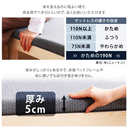 高反発ウレタンマットレス ダブルサイズ 洗えるカバー マットレストッパー 敷布団 高反発 厚さ5cm 高反発ウレタン トッパー 体分散性 硬め 省スペース |  | 05