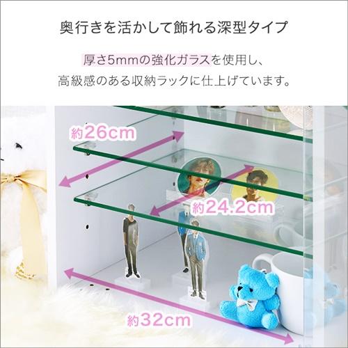 コレクションキューブラック 深型タイプ ガラス扉 コレクションケース ブラック ホワイト ディスプレイケース ディスプレイラック 飾り棚 おしゃれ 見せる収納 |  | 04