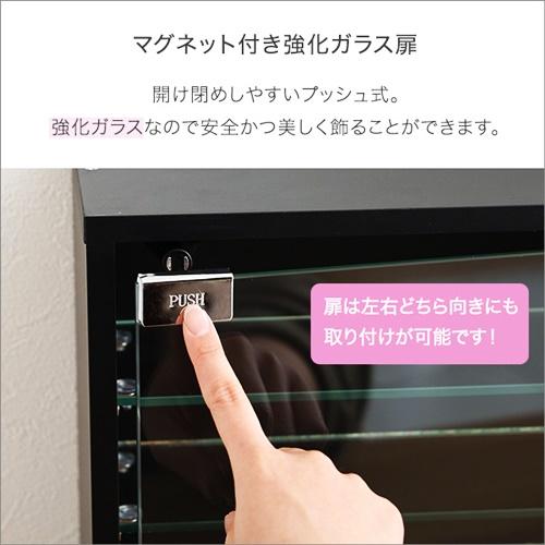 コレクションキューブラック 深型タイプ ガラス扉 コレクションケース ブラック ホワイト ディスプレイケース ディスプレイラック 飾り棚 おしゃれ 見せる収納 |  | 05