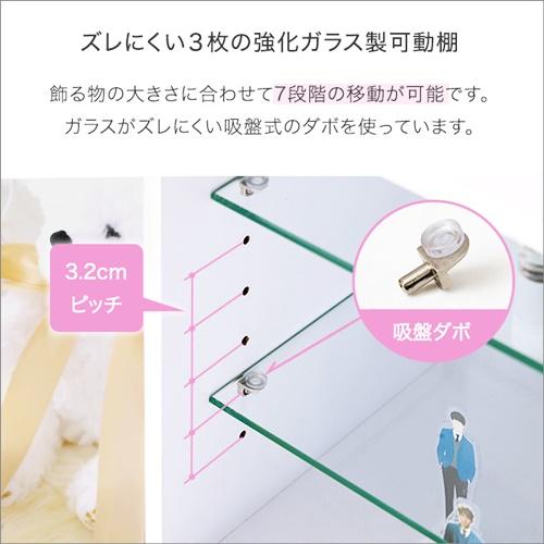 コレクションキューブラック 深型タイプ ガラス扉 コレクションケース ブラック ホワイト ディスプレイケース ディスプレイラック 飾り棚 おしゃれ 見せる収納 |  | 06