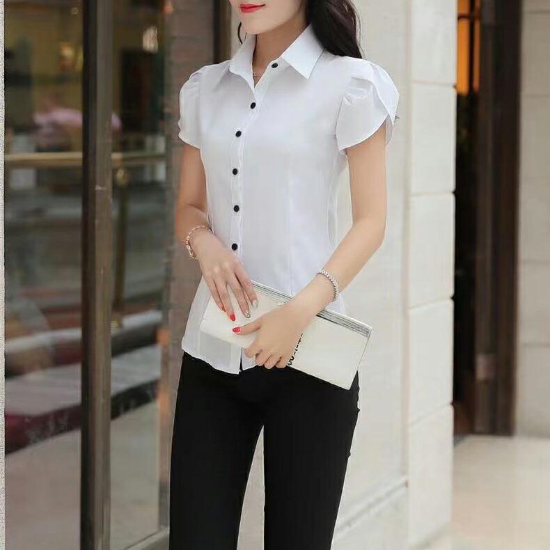 黒ボタン 半袖 ワイシャツ オフィスレディ ol通勤 エロ 過激 大人 女性 レディース セクシー 【5005】 | 