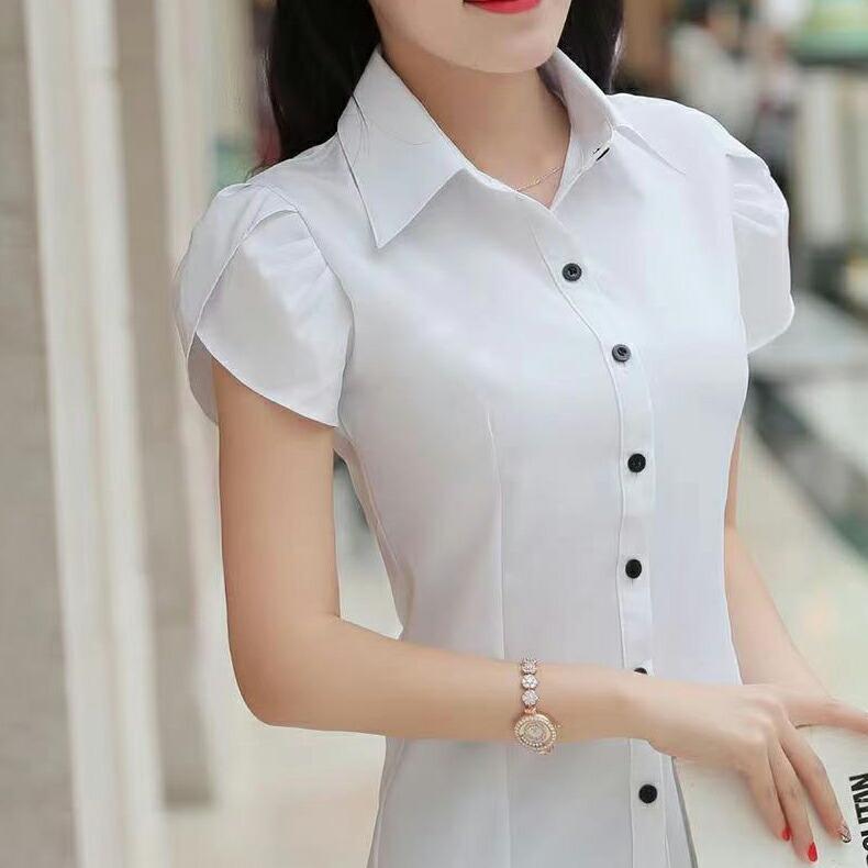 黒ボタン 半袖 ワイシャツ オフィスレディ ol通勤 エロ 過激 大人 女性 レディース セクシー 【5005】 |  | 04