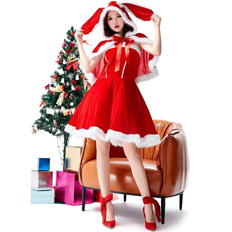 兔耳ケープ サンタクロース クリスマス コスプレ衣装 女性 セクシー コスチューム 仮装 レディース かわいい 可愛い【9282】 |  | 05