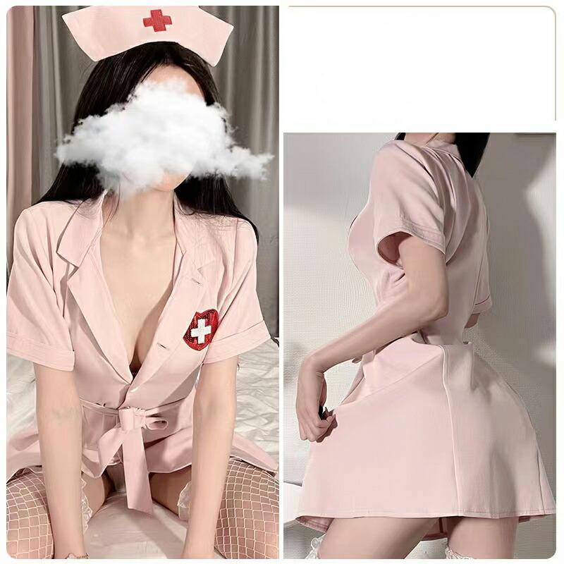 前開きボタン ナース服 コスプレ衣装 ハロウィン 過激 大人 女性 レディース エロい服 コスプレ セクシー【5217/2】 |  | 07