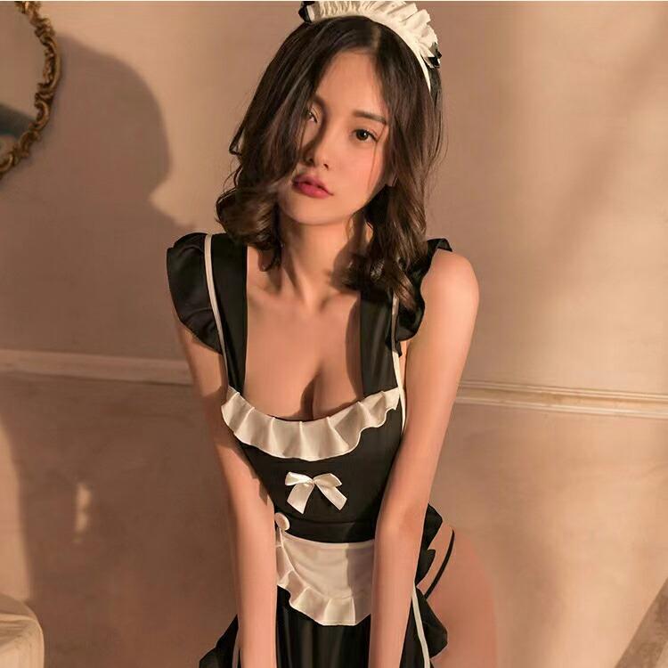 黒色 エプロン メイド服 セクシーコスプレ衣装 ハロウィーン エロ 過激 大人 女性 レディース セクシー【5490】 |  | 07