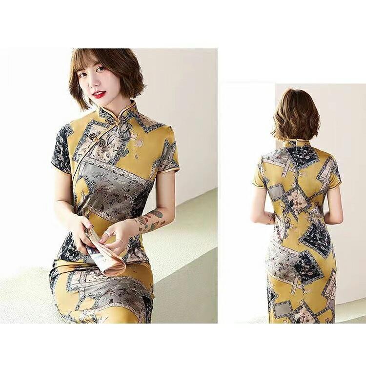 半袖 ロング丈 チャイナドレス コスプレ衣装 女性 チャイナ服 セクシー コスチューム 仮装 レディース かわいい 可愛い【3243】 |  | 06