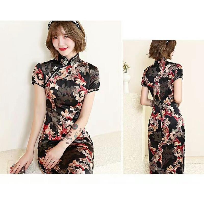 半袖 ロング丈 チャイナドレス コスプレ衣装 女性 チャイナ服 セクシー コスチューム 仮装 レディース かわいい 可愛い【3243】 |  | 07