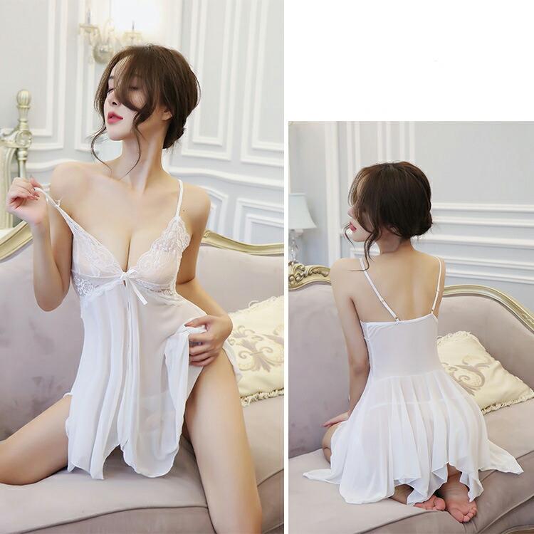 ベビードール＆Tバック ランジェリー 透け透け セクシー コスチューム 仮装 レディース かわいい 可愛い【8359】 |  | 02