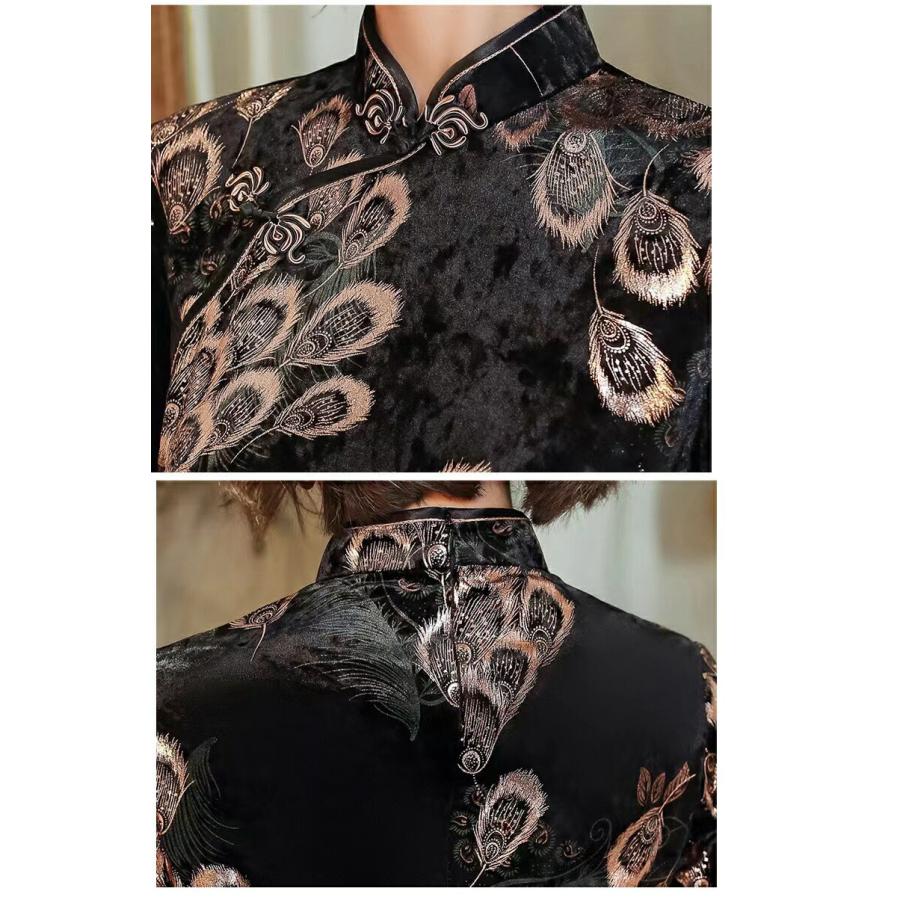 七分袖 ショート丈 ストレッチ チャイナドレス コスプレ衣装 女性 チャイナ服 セクシー コスチューム 仮装 レディース かわいい 可愛い【3244】 |  | 09