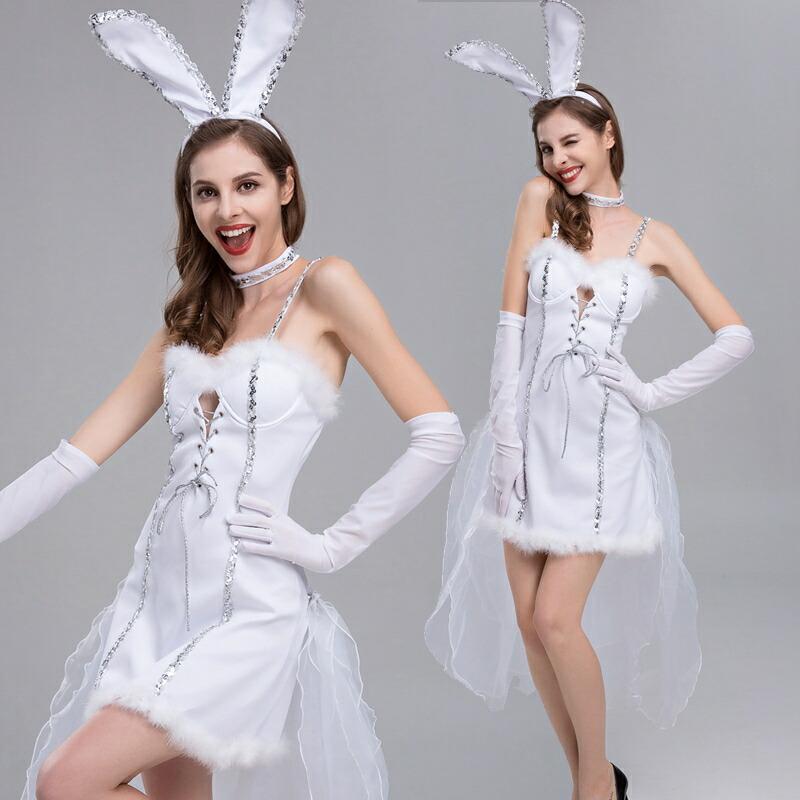 ロング丈チュール バニーガール コスプレ衣装 エロ 過激 大人 女性 レディース セクシー【4167】 | 