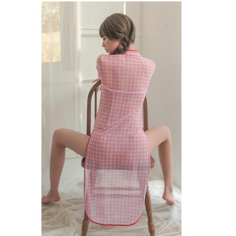 ピンク チェック柄 チャイナドレス風 セクシーランジェリー 女性下着 コスプレ衣装 透け透け チャイナ服 セクシー コスチューム 仮装 レディース 【3235】 |  | 02