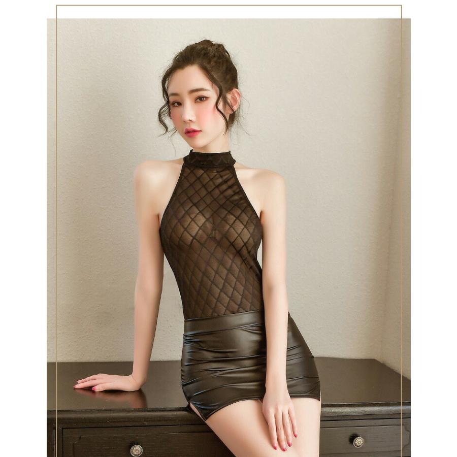 スカート付き レオタード ベビードール ランジェリー 透け透け 過激 大人 女性 レディース エロい服 コスプレ セクシー【8887】 |  | 02