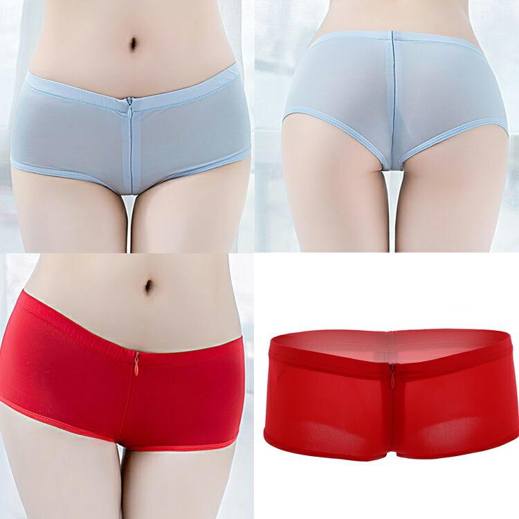 ジッパー付き パンツ ショーツ レディース セクシー下着 透け透け セクシー女性下着 ランジェリー 過激 大人 女性 エロい服 コスプレ【7289】 |  | 01
