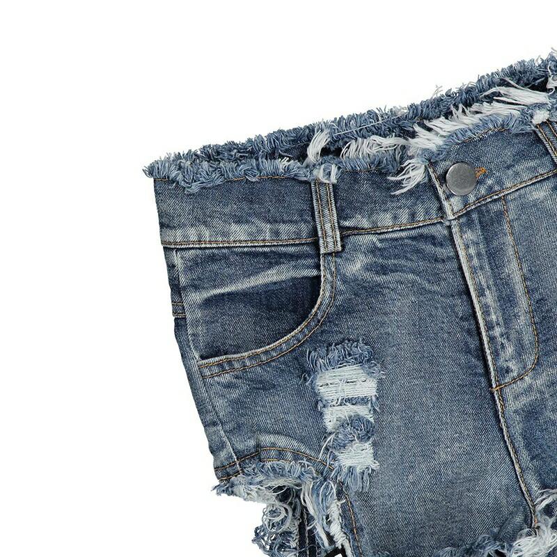 デニムショートパンツ ハーフ 短パン スーパー極浅 ショーパン かわいい おしゃれ 美脚 女性【2699】 |  | 06