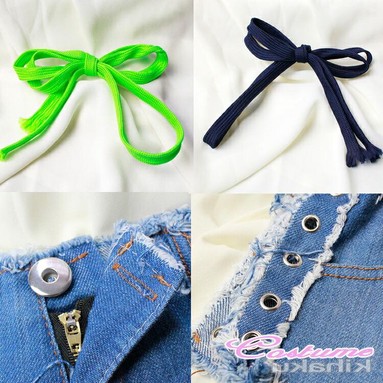 サイド編み上げ デニムショートパンツ ハーフ 短パン スーパー極浅 ショーパン かわいい おしゃれ 美脚 女性【2623】 |  | 07