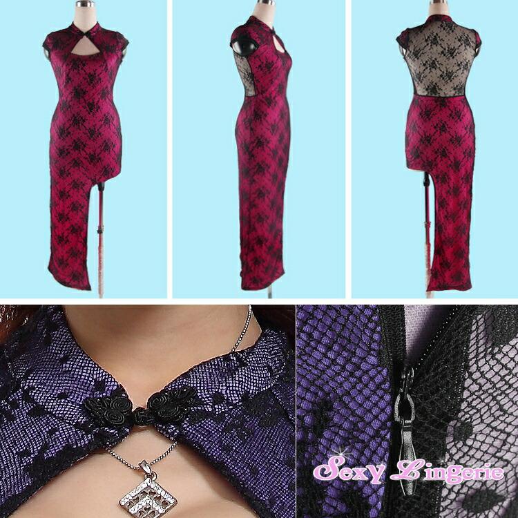 バックすけ ロング丈ドレス 総花柄ドレス ボディコンワンピース エロい服 エロ可愛い 過激 大人 女性 レディース セクシー 【8599】 |  | 07