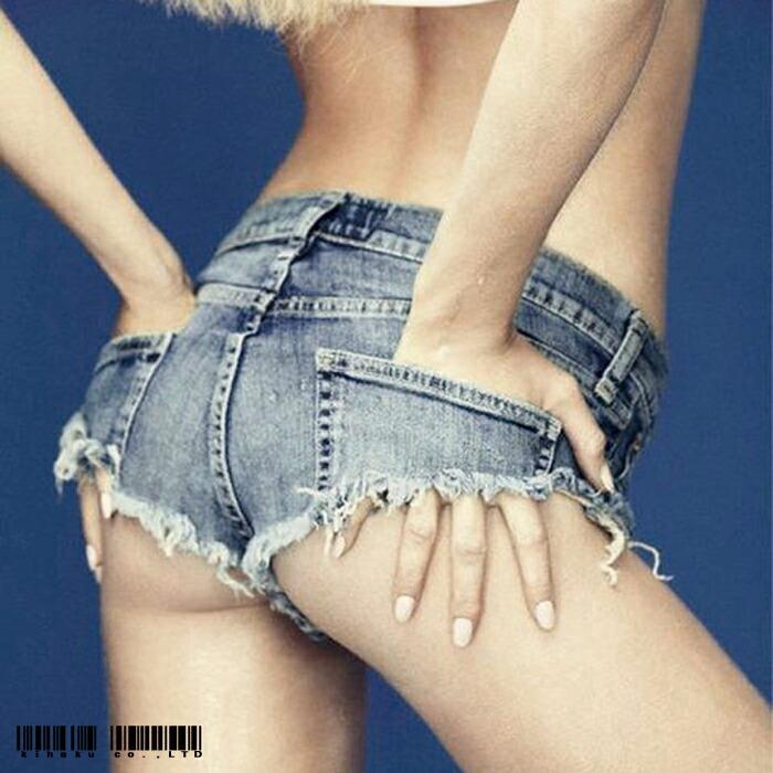 デニムショートパンツ ハーフ 短パン スーパー極浅Tバック ショーパン かわいい おしゃれ 美脚 女性【2523】 |  | 02