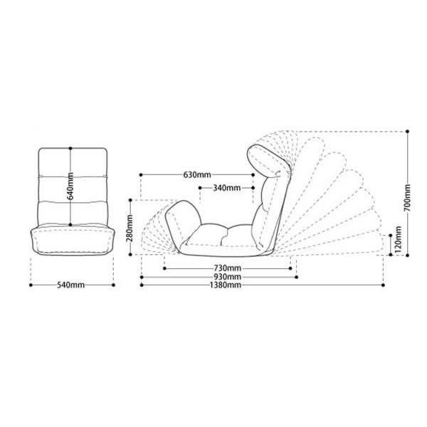 座椅子  折り畳み 和楽の雲LIGHT 日本製 座いす リクライニング座椅子 フロアチェア ローチェアー 1人掛け 一人掛け 1人用 |  | 12
