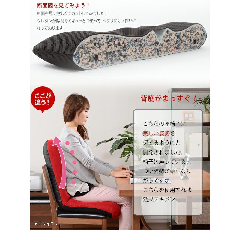 日本製 座椅子 デザイナーズ コンパクト リクライニング座椅子 リラックスチェア 姿勢 背すじ サポート 腰痛 疲れにくい座椅子 リクライニングチェア Lサイズ |  | 08