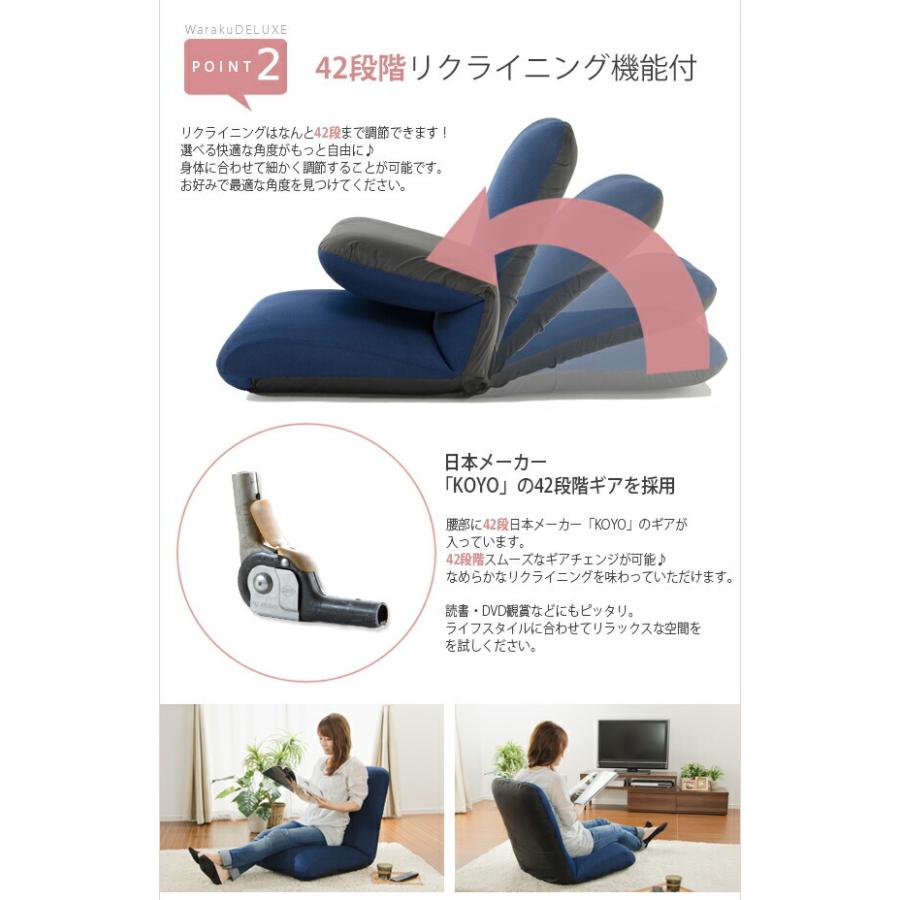 日本製 低反発座椅子 座椅子 低反発 コンパクト 座いす 折たたみ 折りたたみ 折り畳み リクライニング 和楽チェア チェアー 1人掛け ソファー ソファ 座いす |  | 08