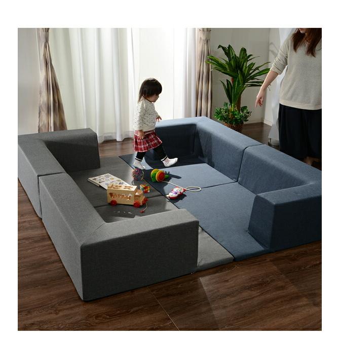 日本製 プレイマットソファ 2人掛け プレイマット 洗える カバー キッズ 吸音 防音対策 Barretta バレッタ フロアソファ ローソファ ロータイプ こたつ用 |  | 13