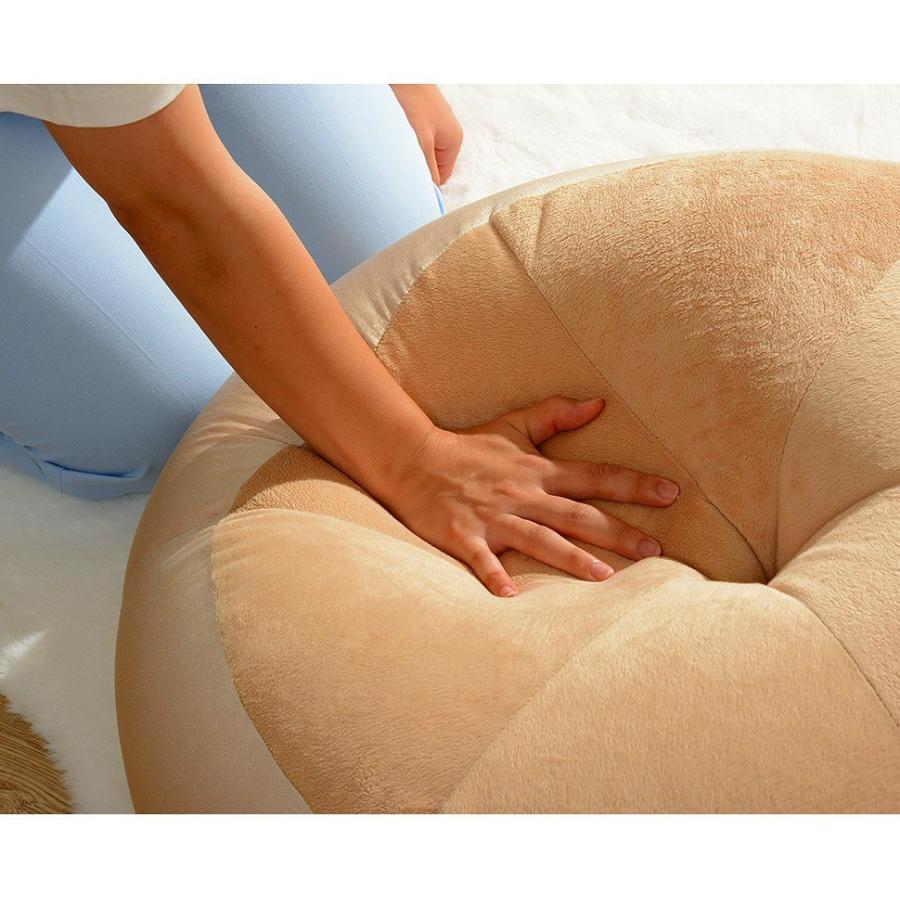 ベーグルクッション 丸型 円形 クッション 座布団 大型 極厚 フロアクッション 大きい 枕 まくら 疲れにくい 腰当て あぐら ビーズクッション 日本製 |  | 02