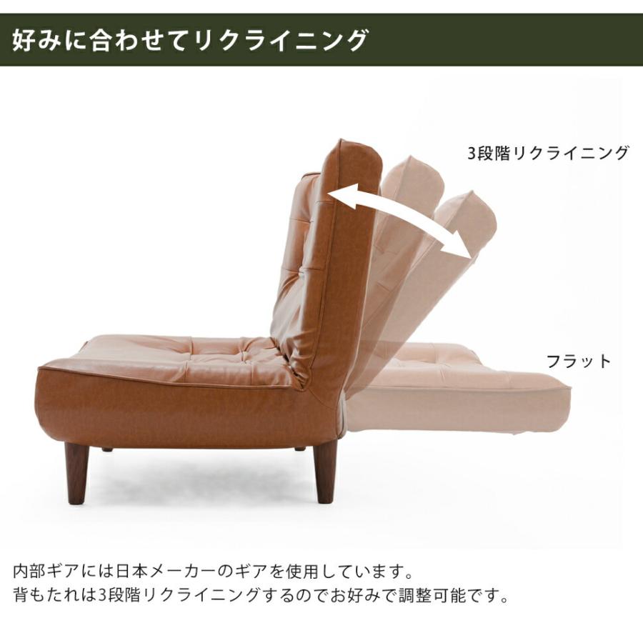 日本製 ハイバックソファ ヴィンテージタイプ 2人掛け 二人掛け コンパクト おしゃれ ローソファー 座椅子 リクライニング ポケットコイル デザイナーズ チェア 