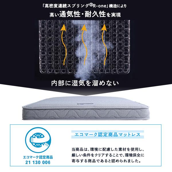 たためるスプリングマットレス シングルサイズ 日本製 フランスベッド 両面仕様 グレー 防ダニ 抗菌 防臭 国産 高密度連続スプリング 三つ折り コンパクト 通気 |  | 07