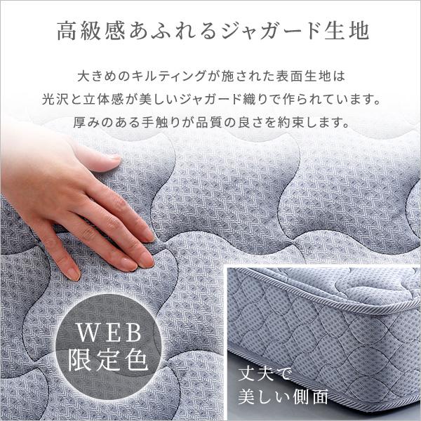 高密度連続スプリングマットレス セミダブル 硬め 日本製 フランスベッド 両面仕様 リバーシブル ジャガード生地 衛生マットレス 防ダニ 防臭 抗菌 かため 国産 |  | 07