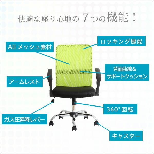 通気性に優れたローバックオフィスチェア　メッシュタイプ【Remii-レミー-】 |  | 03