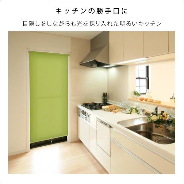 壁空け不要！つっぱりロールスクリーン 幅90cm 採光タイプ ロールカーテン 突っ張り 穴あけ不要 取り付け簡単 間仕切り 目隠し めかくし |  | 06