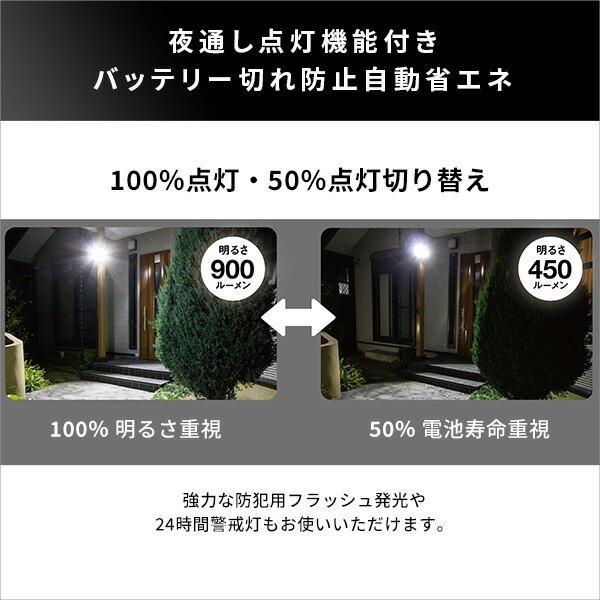 5W×2灯フリーアーム式LEDソーラーセンサーライト ソーラー式 人感センサー 防犯グッズ 防犯用 屋内 野外 屋外 防雨 防犯ライト 玄関ライト 駐車場 フリーアーム |  | 04