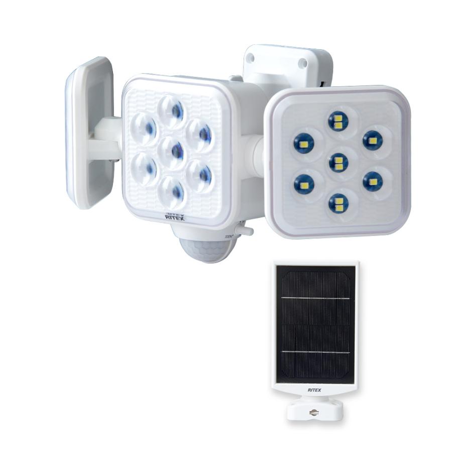 5W×3灯 フリーアーム式LEDソーラーセンサーライト 人感センサー  室外 センサーライト 玄関 防犯グッズ 照明 ソーラー |  | 09
