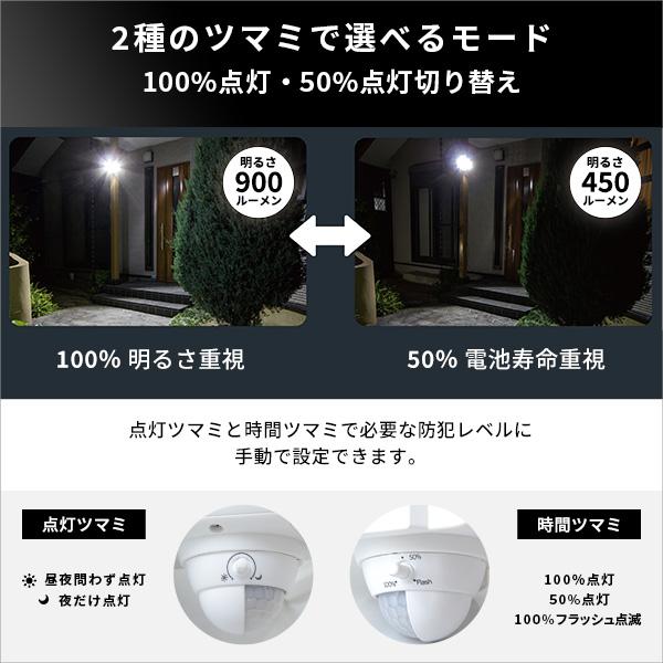 5W×2灯 フリーアーム式LED乾電池センサーライト 人感センサー  室外 センサーライト 玄関 防犯グッズ 照明 電池式 |  | 04