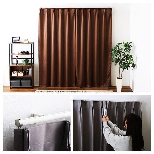 カーテンレール　シングルタイプ　1.6〜3m(伸縮) 日本製 国産 おしゃれ ブラウン ホワイト インテリア 静音 木目 |  | 10