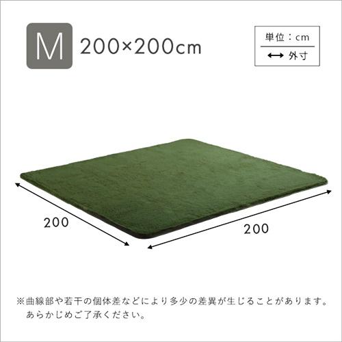 ふわふわシャギーラグ 200×200cm　Мサイズ ラグマット ラグ カーペット 正方形 ホットカーペットカバー 床暖房対応 ホットカーペット対応 オールシーズン |  | 01
