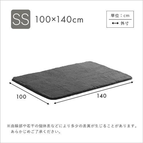 ふわふわシャギーラグ 100×140cm　SSサイズ ラグマット ラグ カーペット 正方形 ホットカーペットカバー 床暖房対応 オールシーズン 一年中 手触り 肌触り |  | 01