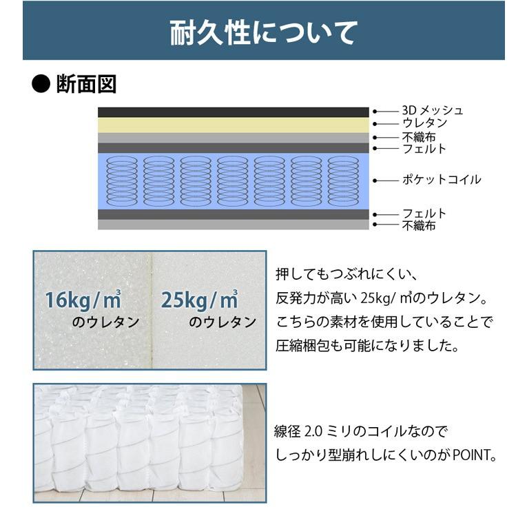 マットレスセット シングルベッド 収納付き 引き出し収納付き ウォールナット ナチュラル ポケットコイルマットレス シングル/RUES【ルース】 宮棚付き |  | 16