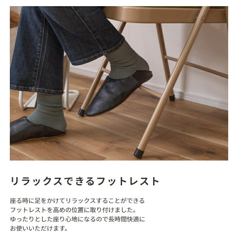 折りたたみチェア 完成品 フォールディングチェア 布張り ベージュ ブラック ブルー グリーン グレー アームレス 肘無 ファブリック コンパクト レトロ | ブランド登録なし | 09