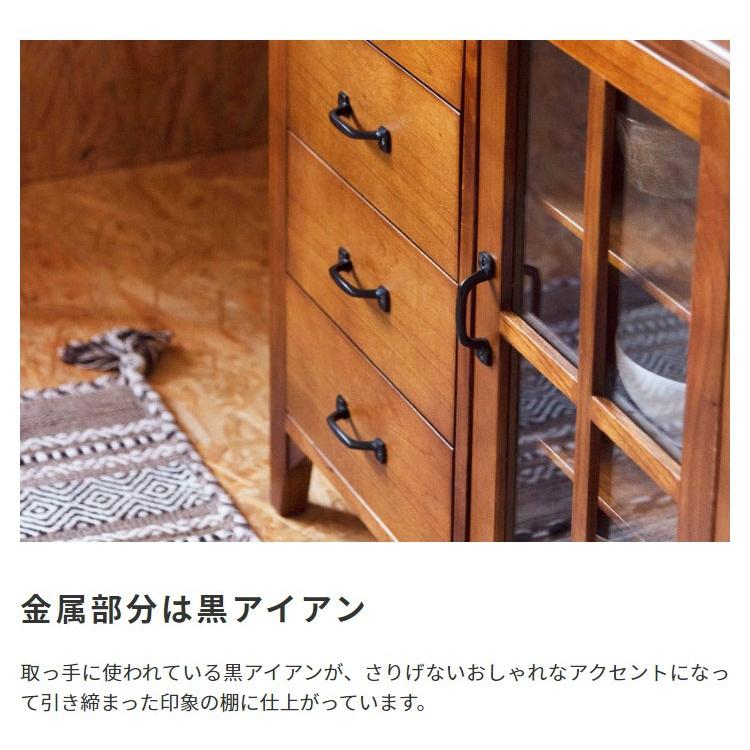 天然木 キャビネット Timber 木製 完成品 幅80 ヴィンテージ感 木目 アイアンおしゃれ 収納 引き出し リビング 寝室 高級感 |  | 05