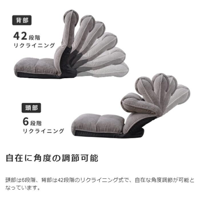 4WAY ハイバックフロアチェア 座椅子 リクライニングチェアー ごろ寝座椅子 ローチェア イス 椅子 折りたたみ  1人掛け 一人掛け ソファ コンパクト TV鑑賞 |  | 02