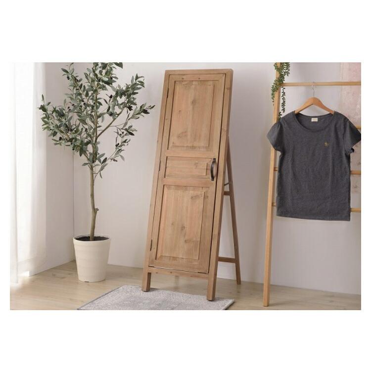 天然木ドアミラー スタンドミラー 鏡 全身 姿見 リビング アンティーク調 飛散防止 木製 シック クラシック Sole 収納付きヴィンテージ風 大型 スリム 玄関 寝室 |  | 04