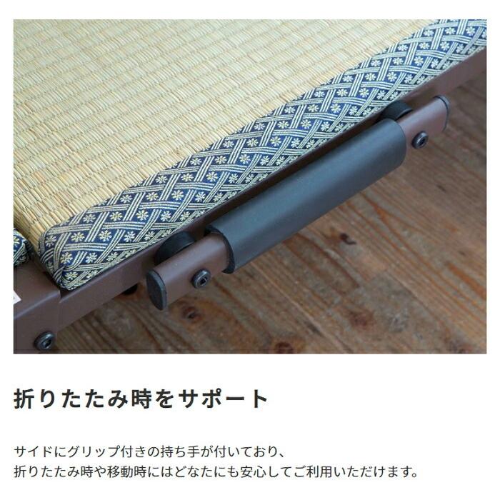 天然い草使用 折りたたみ式 畳ベッド セミシングル 折り畳みベッド コンパクト キャスター 簡易ベッド ワンルーム 仮眠 省スペース 寝室 来客 たたみベッド |  | 05