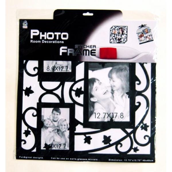 マジックフォトフレームステッカーDR-003 ウォールステッカー ウォールデコレーション 人物シール おしゃれ レトロ アンティーク 北欧 かわいい ブラック |  | 02