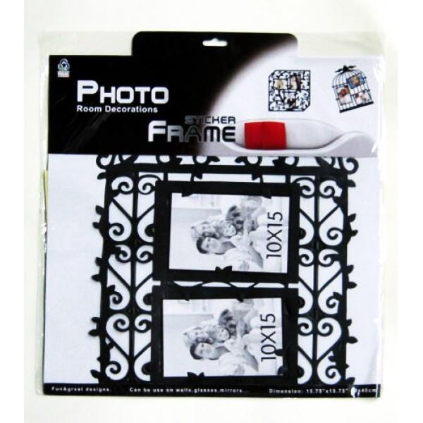 マジックフォトフレームステッカーDR-005 ウォールステッカー ウォールデコレーション 人物シール おしゃれ レトロ アンティーク 北欧 かわいい ブラック |  | 02