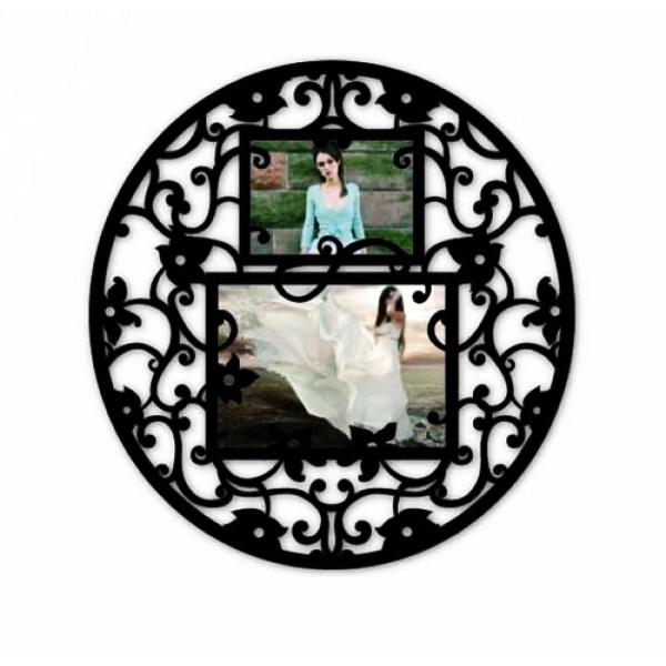 マジックフォトフレームステッカーDR-007 ウォールステッカー ウォールデコレーション 人物シール おしゃれ レトロ アンティーク 北欧 かわいい ブラック | 