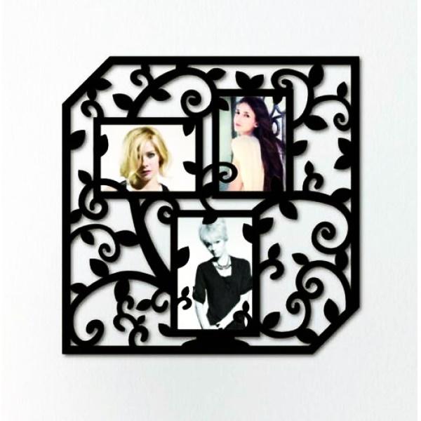 マジックフォトフレームステッカーDR-008 ウォールステッカー ウォールデコレーション 人物シール おしゃれ レトロ アンティーク 北欧 かわいい ブラック | 