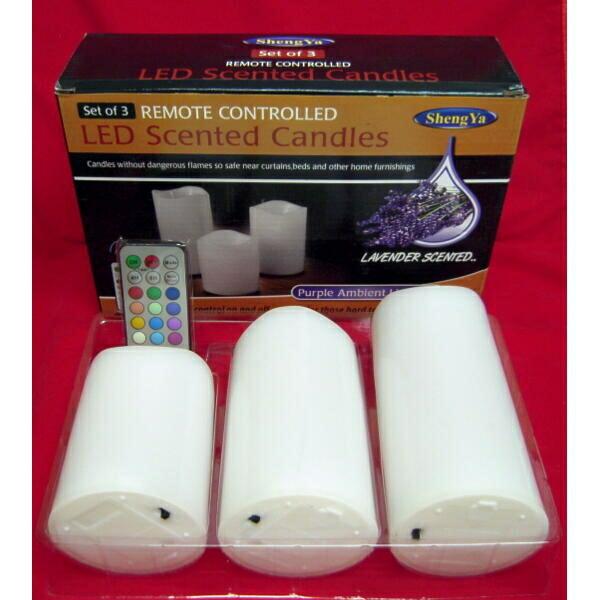 ラスティックLEDキャンドル S・M・Lセット リモコン付 1点 |  | 03